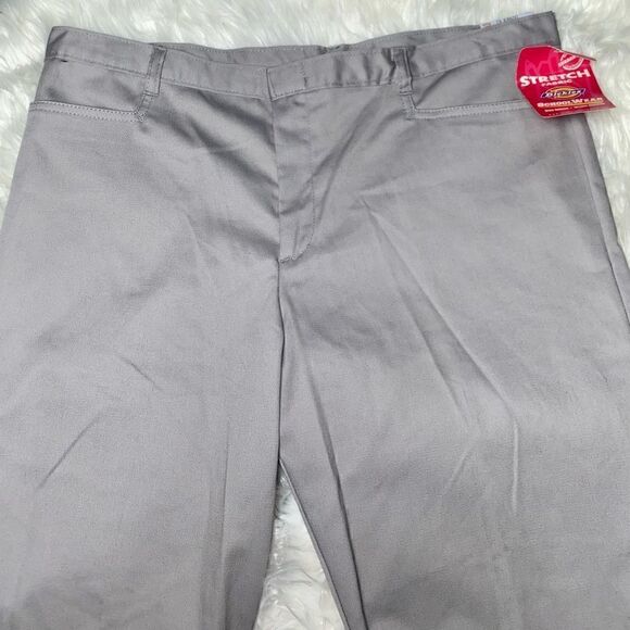 Dickies JR Junior/Women Flat Front Flare Pants Size 19 Khaki 38" x 32" - Picture 4 of 6